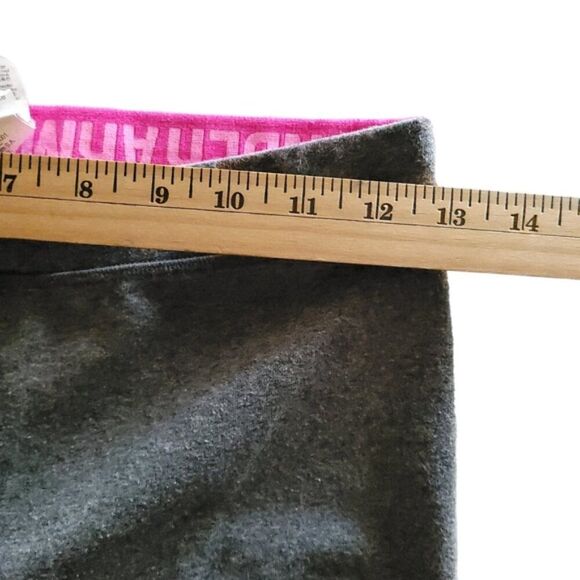 Under Armour Heat Gear Workout Women Leggings Small Gray Pink Logo - Picture 7 of 8